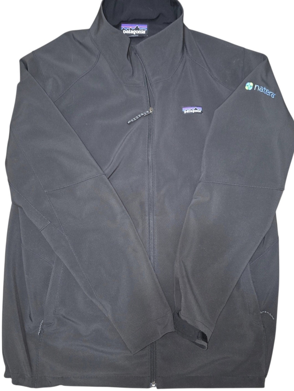 Patagonia Zip Up Soft shell Jacket Mens Size XL Solid Black Hiking Outdoors